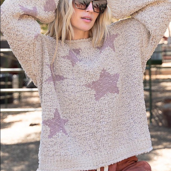 Wide Sleeve Star Sweater - Picture 1 of 7